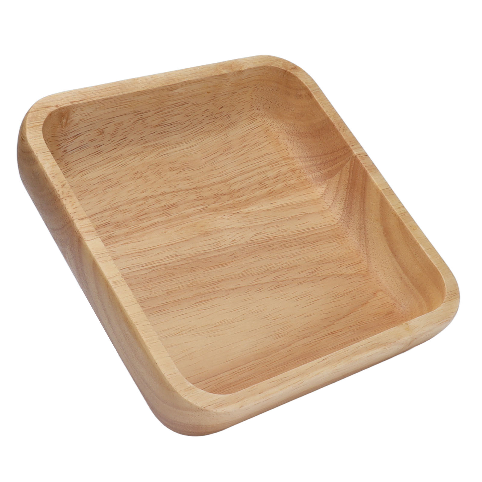 Quadratische, Dickwandige Salatschüssel Aus Holz, Ideal Für Reissalat, Küche Und Gastronomie, 21 Cm / 8,3 Zoll