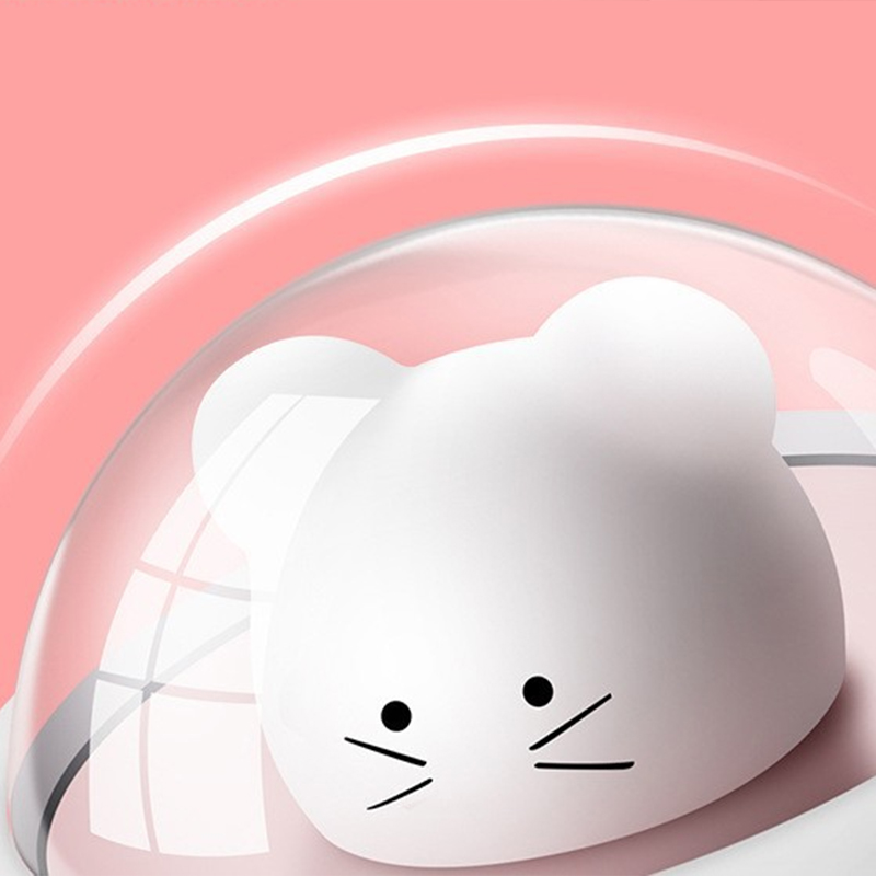 Kleines Nachtlicht Fürs Kinderzimmer Mit Usb-ladefunktion, 3 Dimmstufen, Augenschutz, Timer, Niedliches Cartoon-maus-design, Mini-nachttischlampe, Rosa