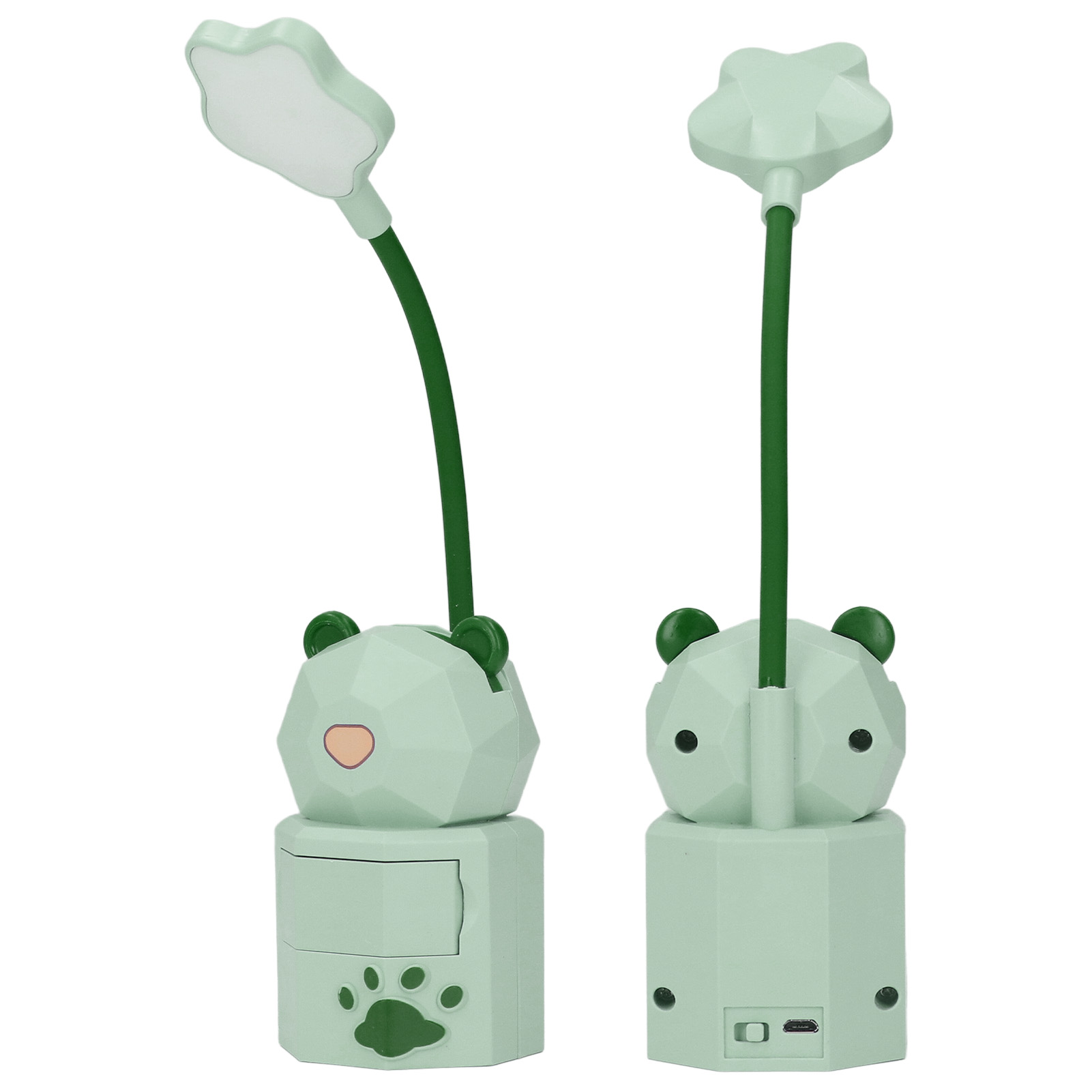 Led-tischlampe Im Cartoon-stil Mit Augenschutz, Leselicht, Usb-ladefunktion, Ideal Für Schlafzimmer Und Studentenwohnheim (grün)