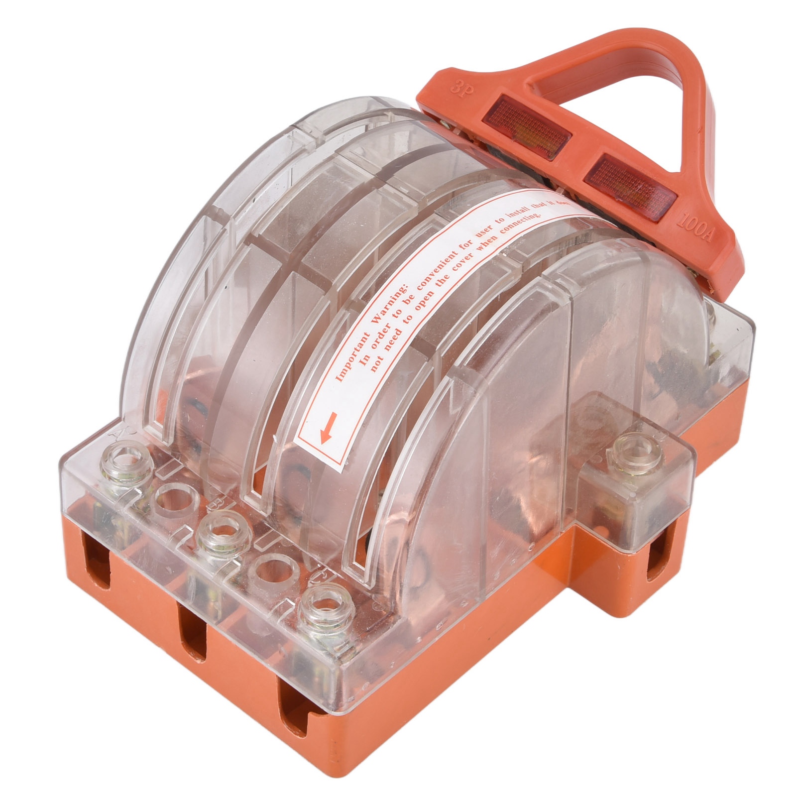 Trennschalter Mit Messermechanismus, Vollkupfergehäuse, Transparent, 3-polig, Zweifach Umschaltend, Für Wechselstrom 380 V