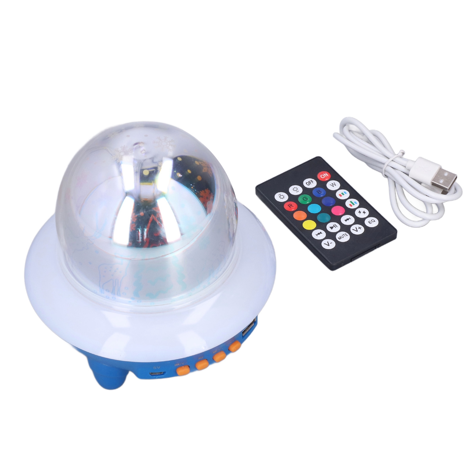 3d-bluetooth-lautsprecher-nachtlampe Mit Rgb-beleuchtung, Usb-ladefunktion, Musik-nachtlicht Und Fernbedienung
