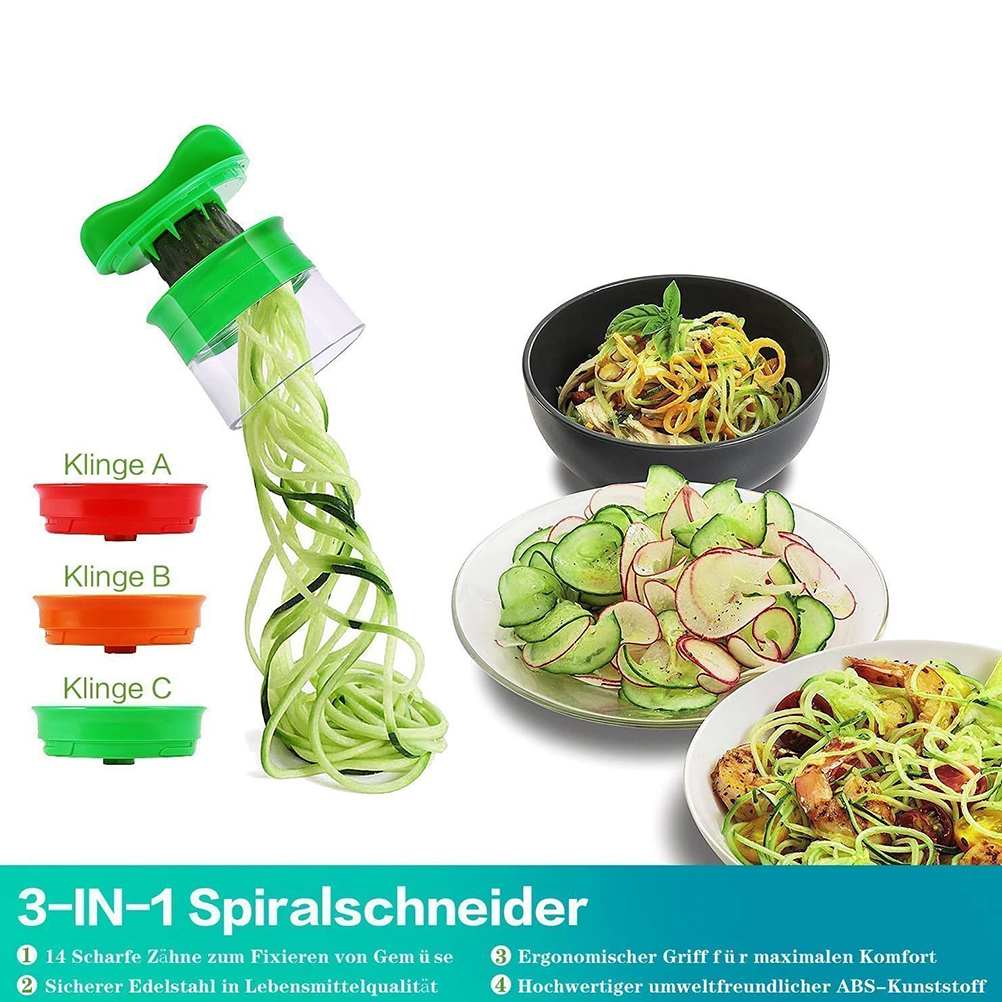 Handspiralschneider Für Gemüse, Küchenhelfer Für Spaghetti, Karotten, Gurken, Kartoffeln Und Nudeln