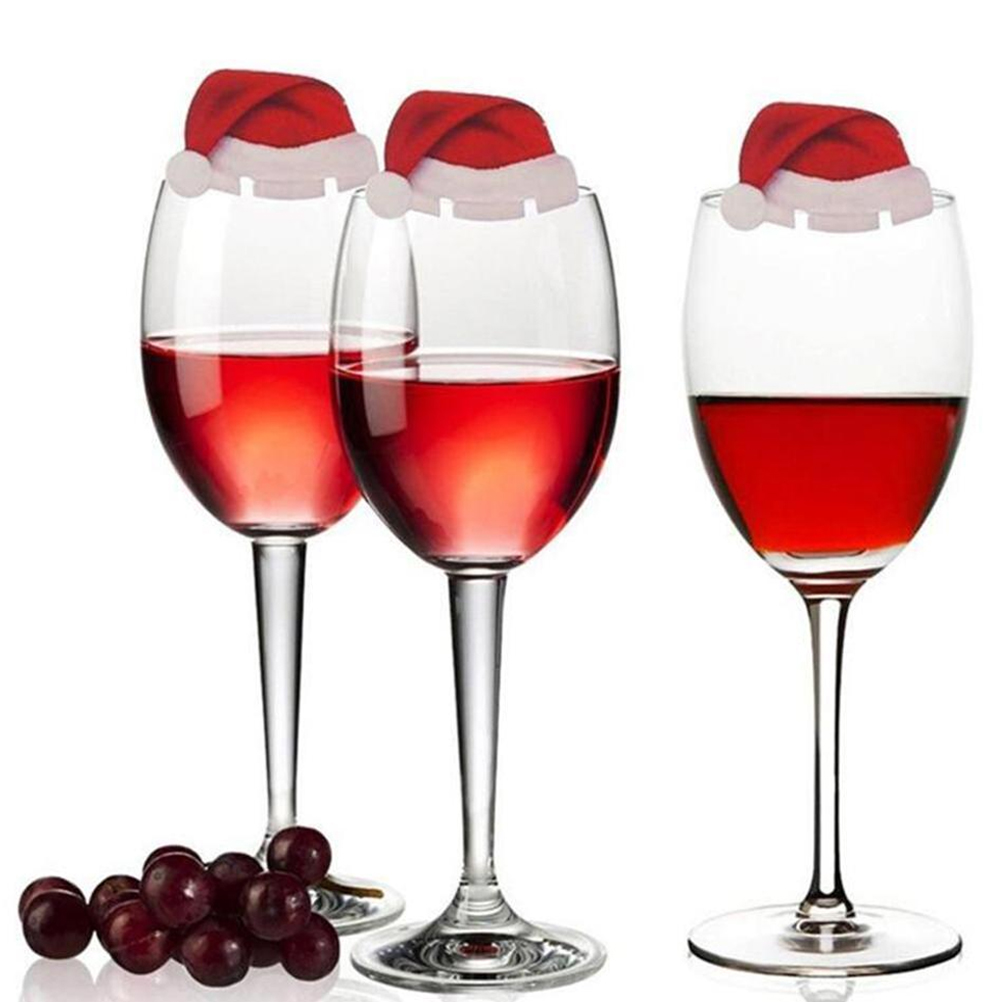 80 Stück Weihnachts-weinglasmarker Mit Niedlichem Weihnachtsmann-motiv (rote Mütze, Schneemann, Weinglaskarte) – Ideal Für Weihnachtsfeiern