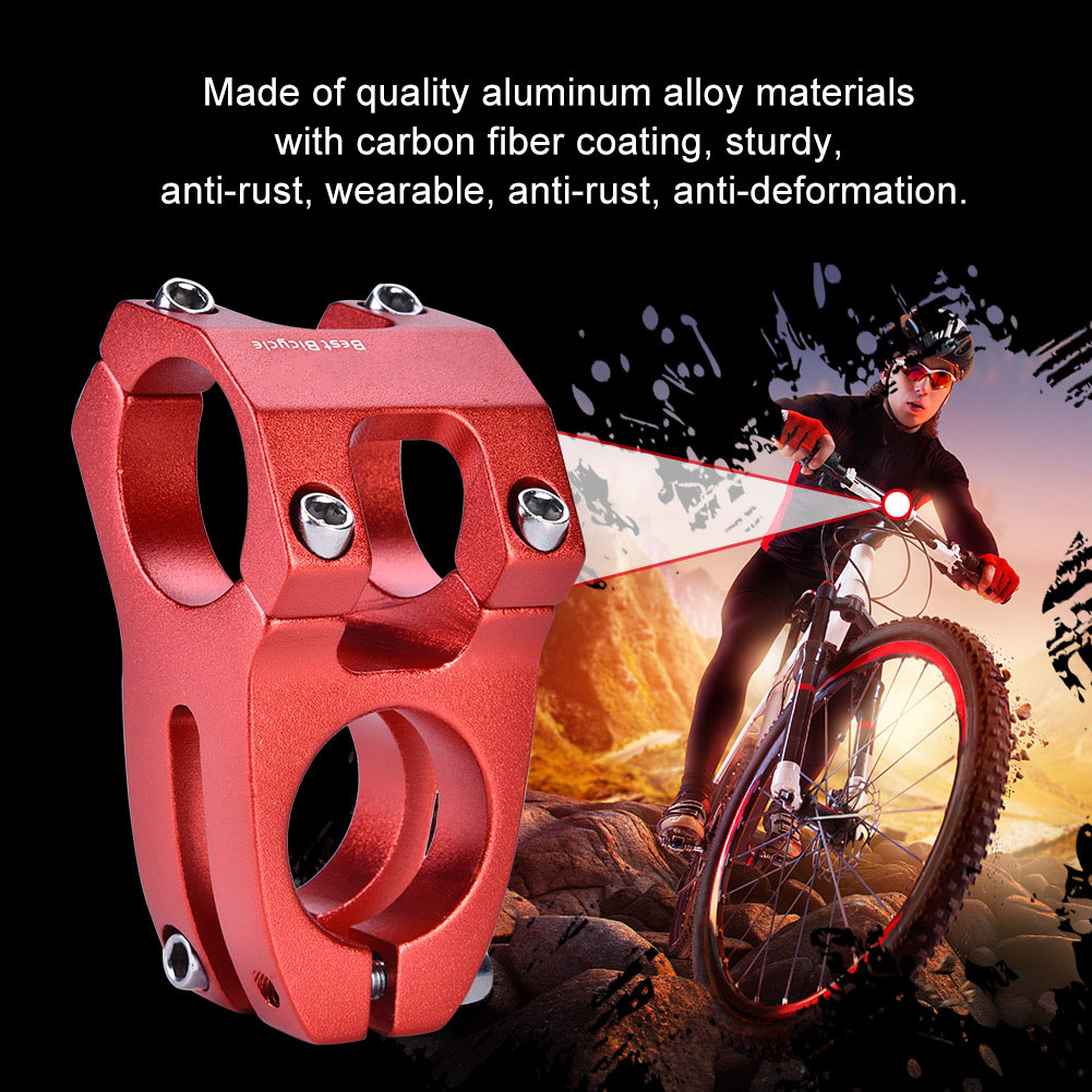 Guidon De Vtt En Alliage D'Aluminium 31,8 Mm À Potence Fixe - Accessoire De Cyclisme (rouge)