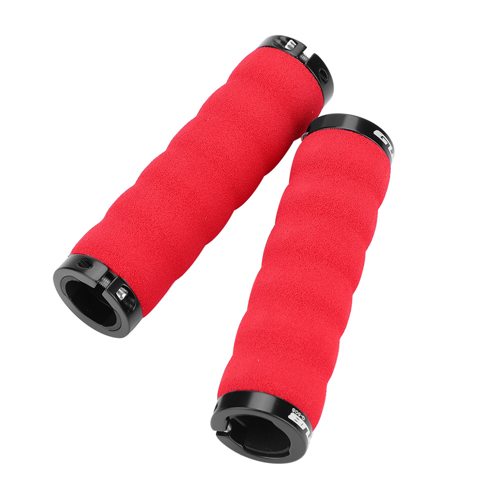 Poignées De Guidon Gub Antidérapantes Et Confortables En Éponge, Verrouillables, Pour Vtt Et Vélo De Route (rouge)