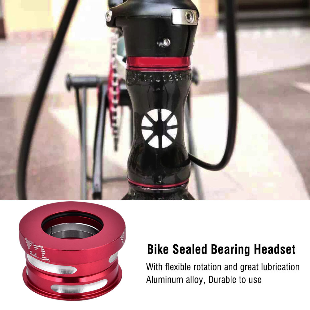 Jeu De Direction Meijun 44 Mm Pour Vélo, À Roulements Étanches Internes, Finition Électroplaquée (rouge)