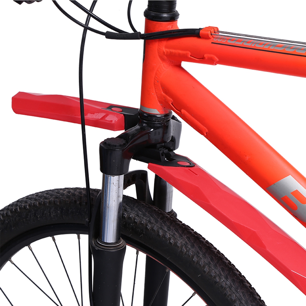 Ensemble De Garde-boue Avant Et Arrière Pour Vtt Avec Feu Arrière À Led (rouge)