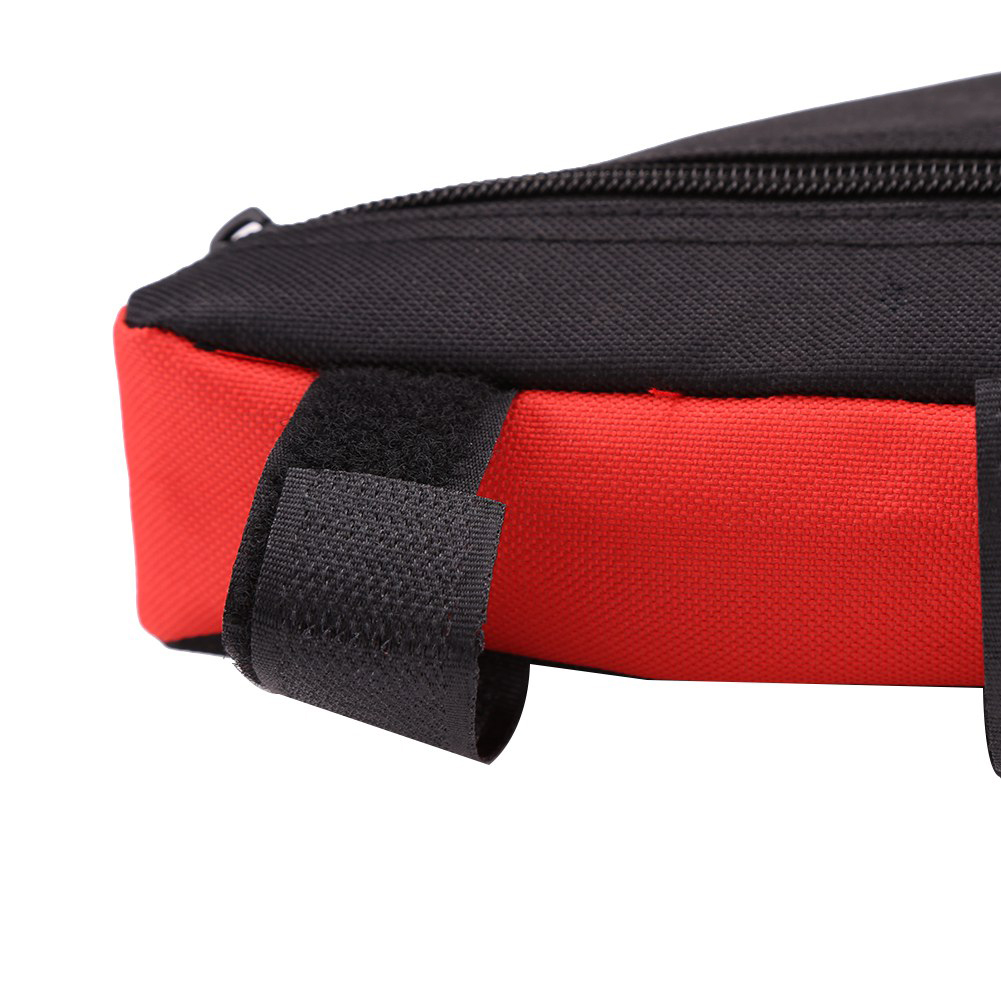 Selle Avant À Dégagement Rapide, Accessoires De Vélo, Sacoche Triangulaire Pour Tube Supérieur (noir Et Rouge)