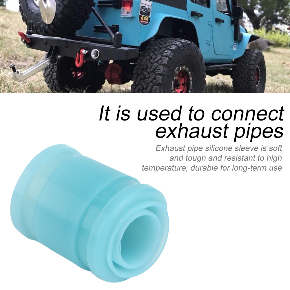 Manchons En Silicone Pour Tuyau D'Échappement Rc Pour Voiture, Buggy Ou Camion Nitro 1:10 (bleu Clair)