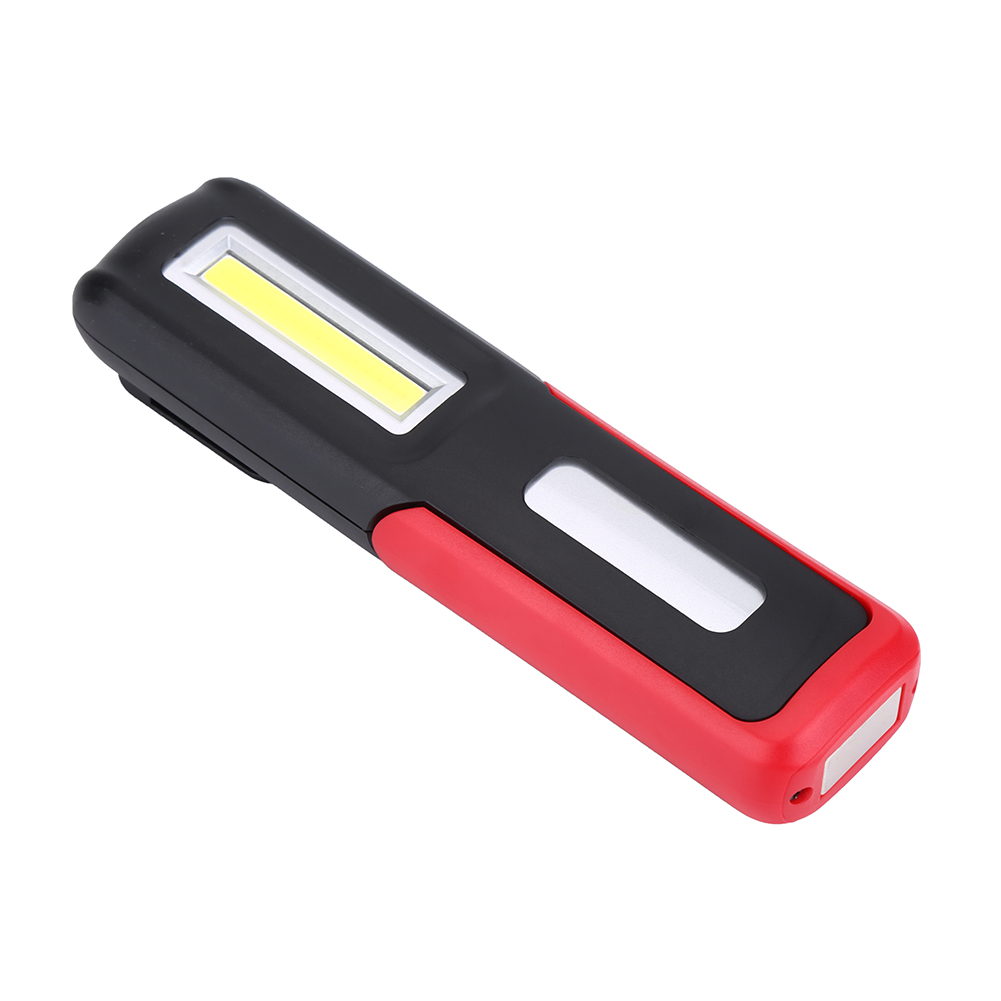 Lampe De Travail Led Cob Portable Rechargeable Par Usb Avec Crochet Magnétique (rouge)