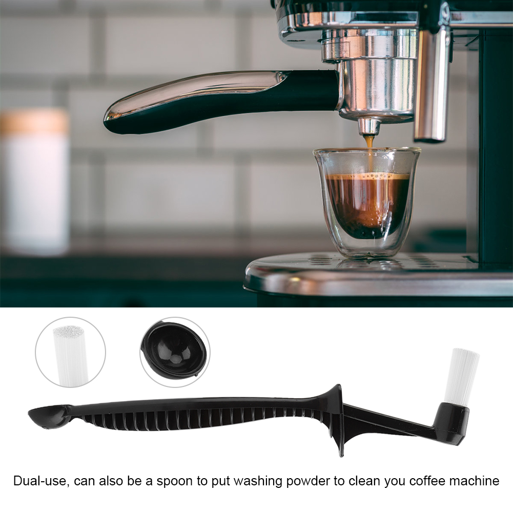 Doppelfunktionale Kaffeemaschinen-filterbürste Mit Integriertem Löffel Für Zuhause Und Café