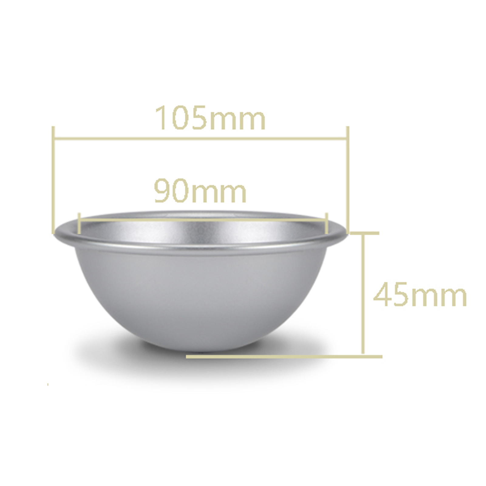 10 Cm Aluminium-halbkugelform, Chiffon-kuchenform, Dessertgebäck, Bikini-pudding, Einfaches Backen, Runde Gebäckform.
