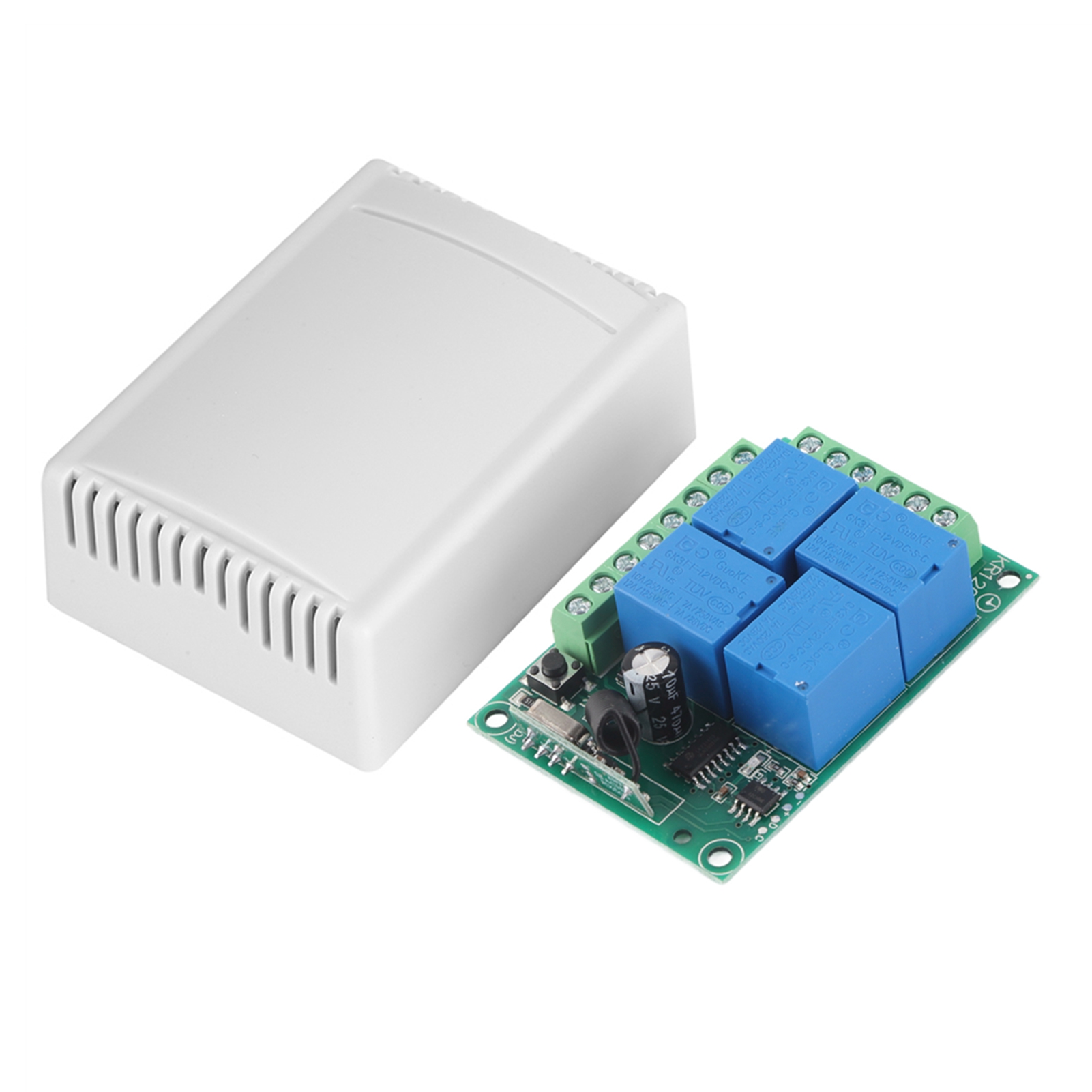 433-mhz-12-v-4-kanal-funkempfänger Für Garagentoröffner, Funkmodul Mit Fernbedienung, Fernbedienungsschalter