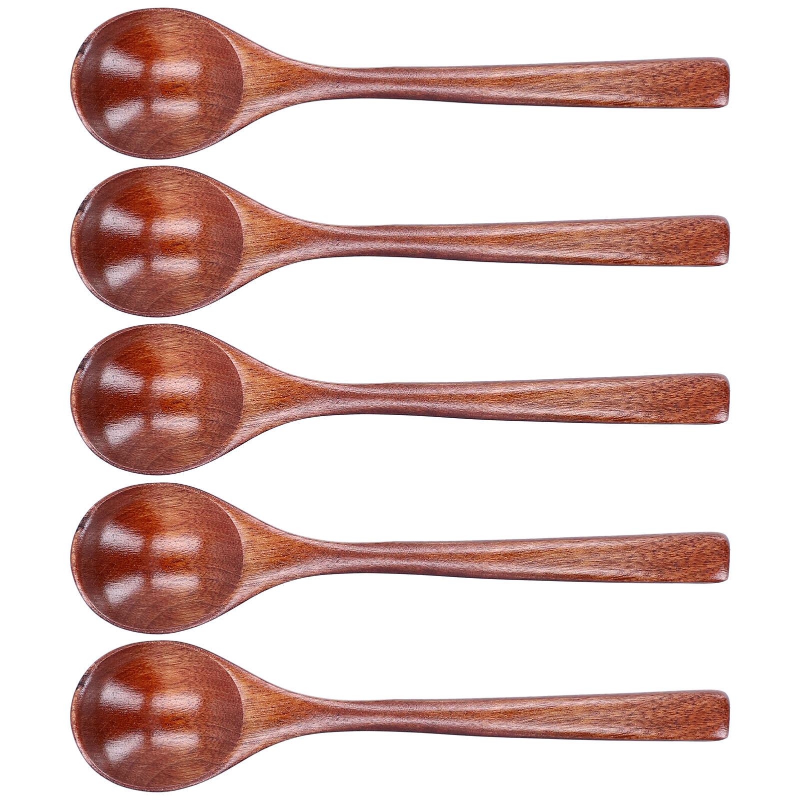 5-teiliges Suppenlöffel-set Aus Holz, Langer Griff, Reislöffel, Küchenutensil Für Zuhause Und Restaurant