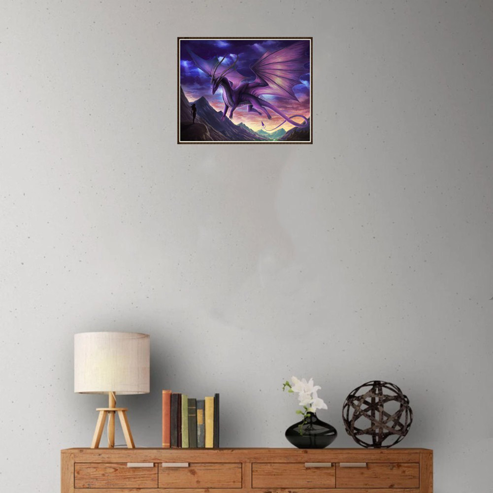 Diy-diamantmalerei-schablone Mit Strasssteinen, Kristallstickerei, Wanddeko Fürs Kinderzimmer – Dinosaurier-design – 8677 Komplettset