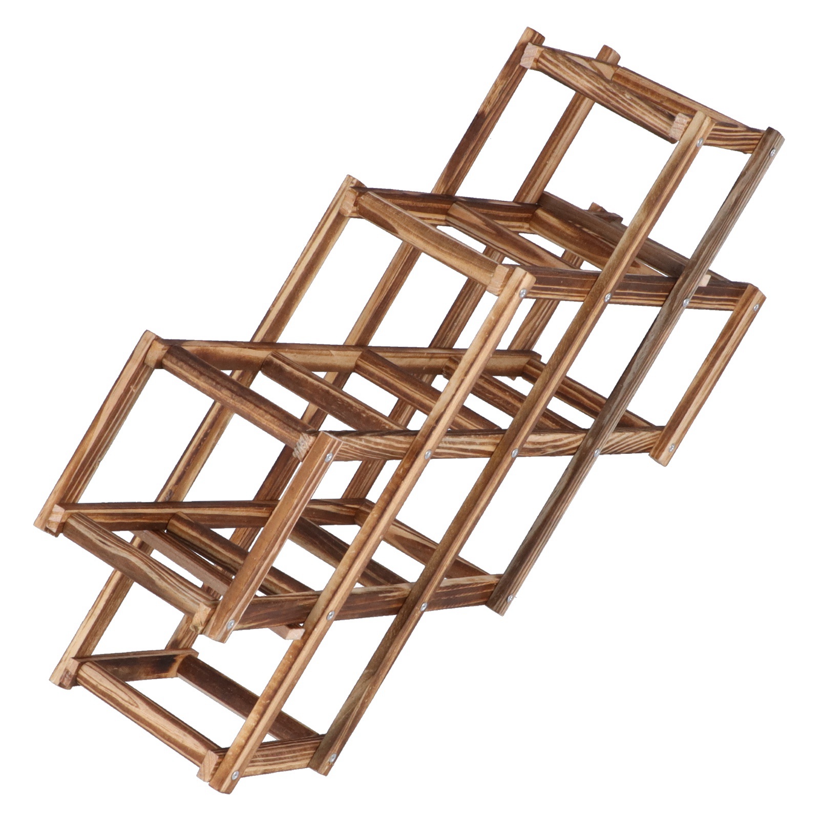 Eleganter, Faltbarer Weinschrank, Großes Fassungsvermögen, Holzregal Für 10 Flaschen, Stilvolle Aufbewahrung Und Platzsparend.