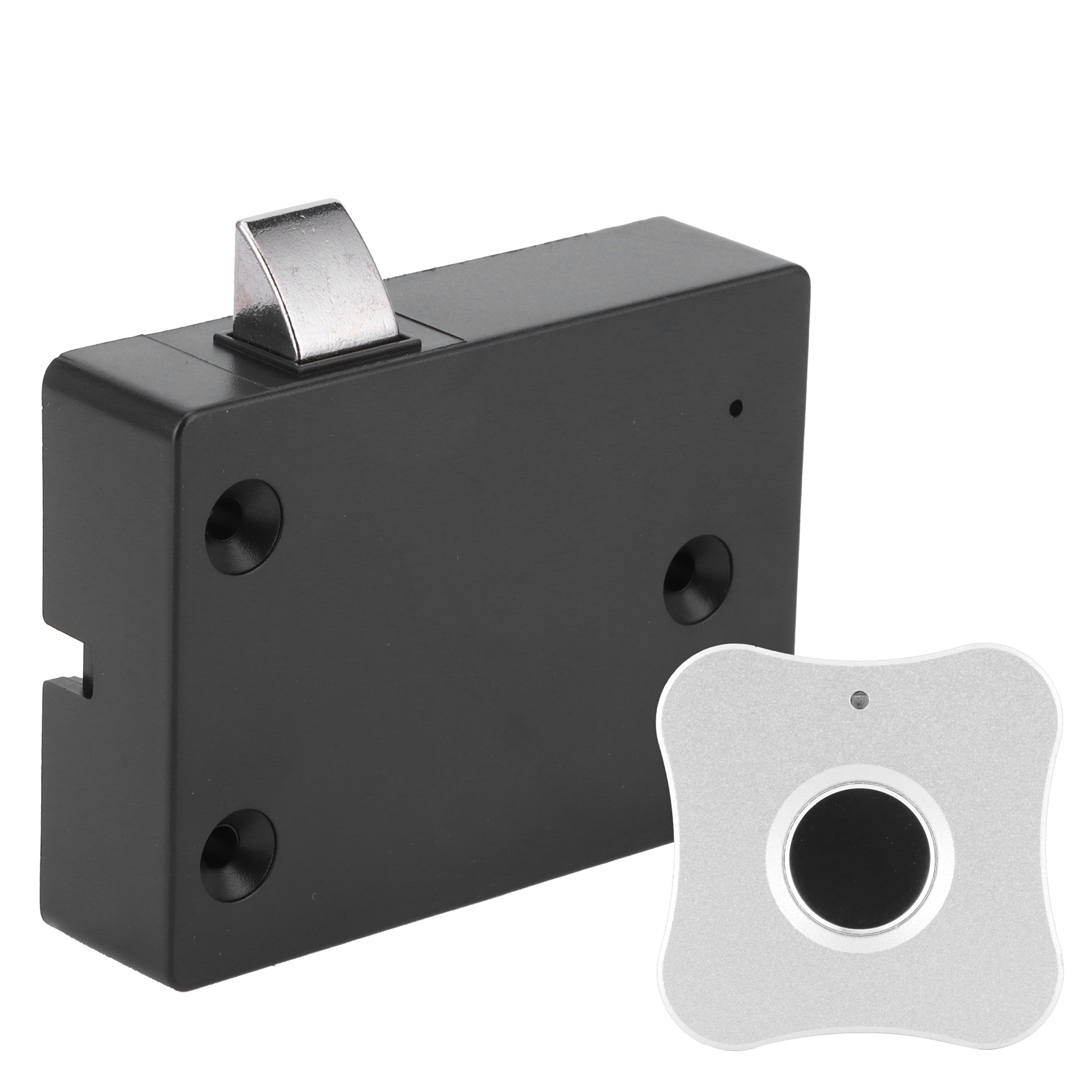 Intelligente Fingerabdruckschlösser Aus Aluminiumlegierung Für Möbel, Kleines Silbernes Elektrisches Schloss In Form Einer Blume, Für Schubladen Und Schränke
