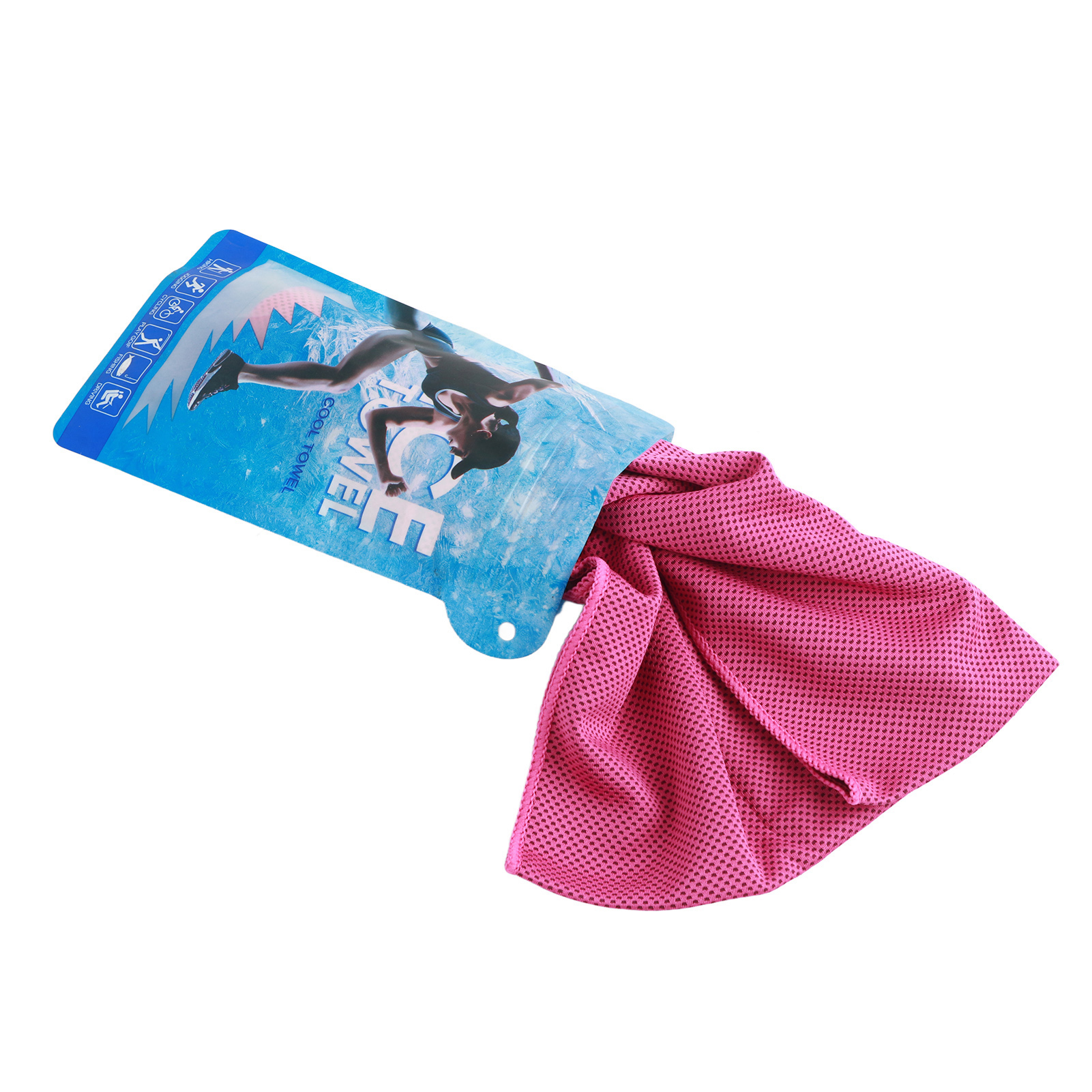 Extrem Atmungsaktives Sporthandtuch, Kühlender Effekt, Fitnessstudio, Fitness, Training, Magenta-pink, Mikrofaser, Schnelltrocknend, Leicht, Ideal Zum Laufen Und Yoga.