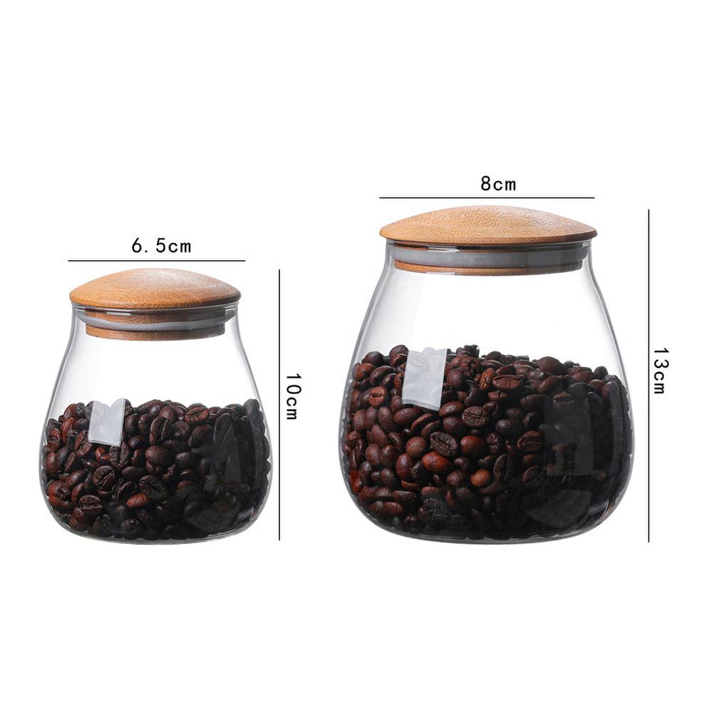 Glasgefäß Mit Holzdeckel, Transparentes Aufbewahrungsglas Für Reis, Bohnen, Marmeladen, Kekse Und Süßigkeiten, Ideal Für Die Küche.