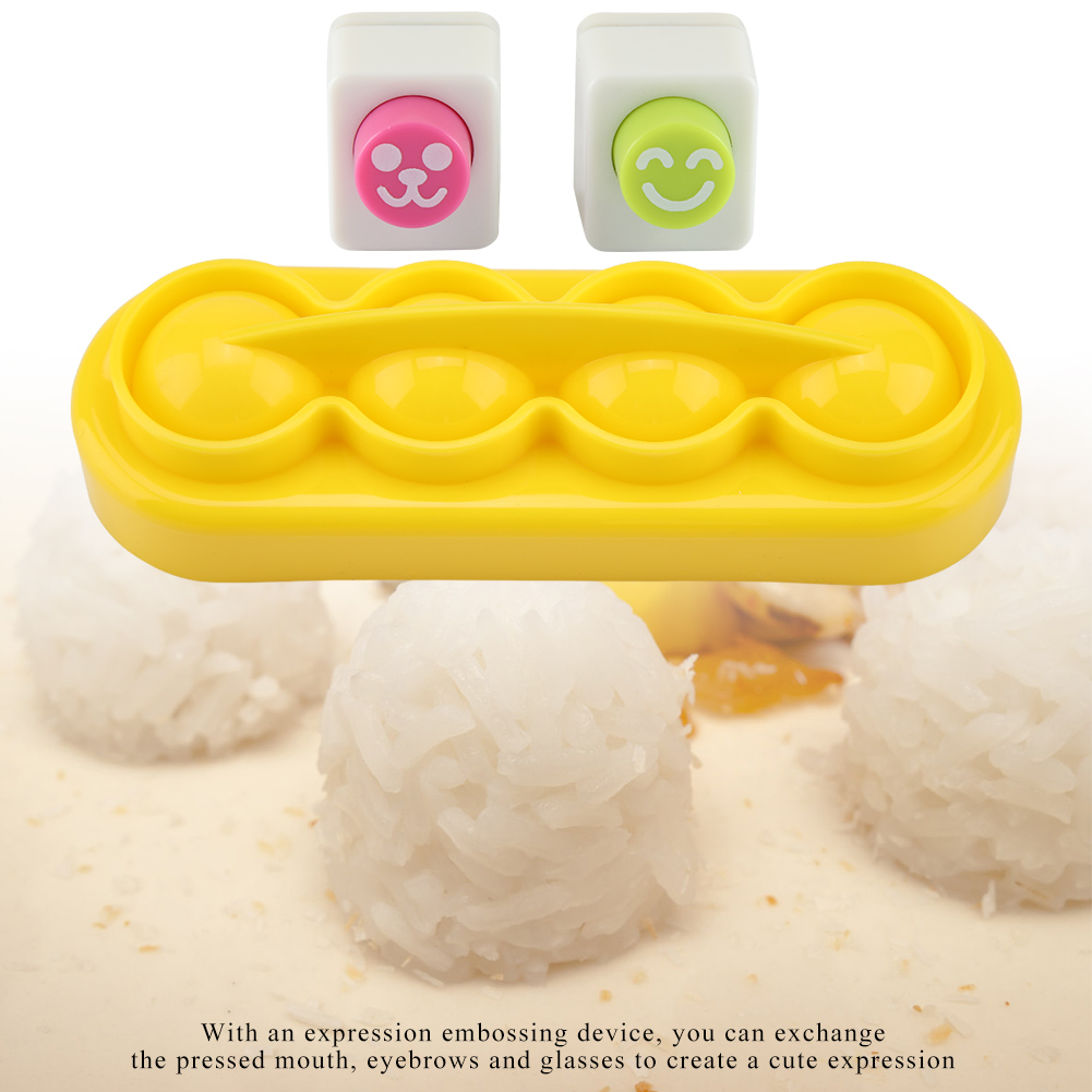 Handgefertigte, Geformte Reis-sushi-bällchen, Lebensmittelechte Pp-bento-form Mit Löffel, Kugelform Für Selbstgemachte Bento-boxen