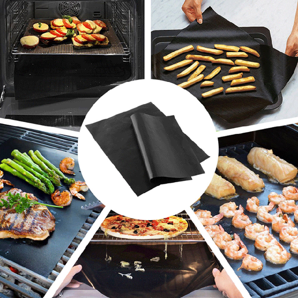 Antihaft-grillmatte, Wiederverwendbares Backblech, Ofenschutz, Für Picknicks Im Freien, Ölfreies Braten