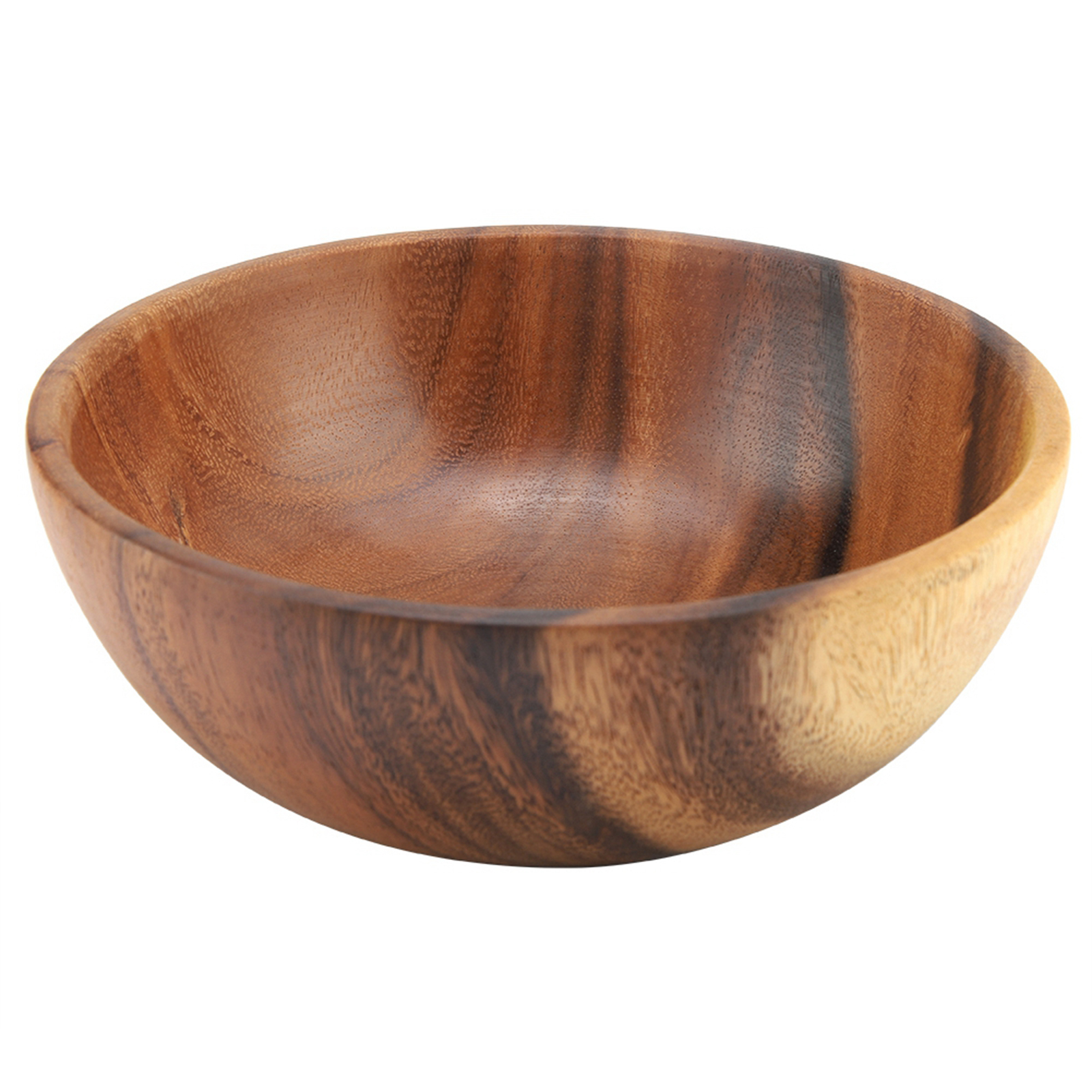 Schale Aus Massivem Akazienholz Für Salat, Suppe, Reis – Handgefertigte Naturholzschale, Küchenutensil, 20 X 7 Cm