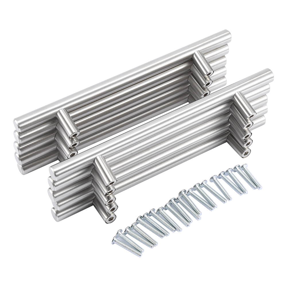 T-bar-möbelgriff 200 Mm, Packung Mit 20 Stück, Zugknopf Für Küchentüren, Schränke, Legierungsgriff, Silberfarbene Ausführung, Robuste Ausführung.