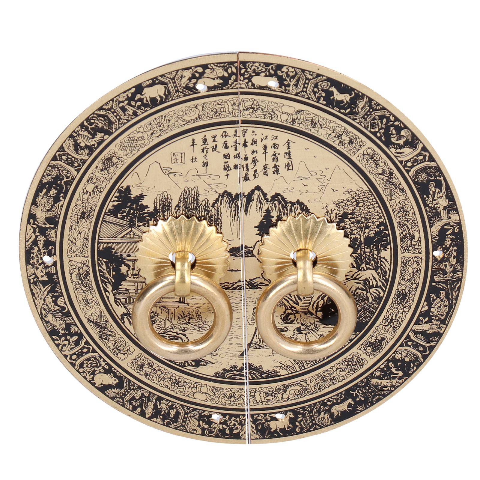 Antiker Chinesischer Schubladengriff Aus Messing, Originaldesign, 11 Cm, Für Möbel Und Wohnaccessoires, Dekorativer Griff