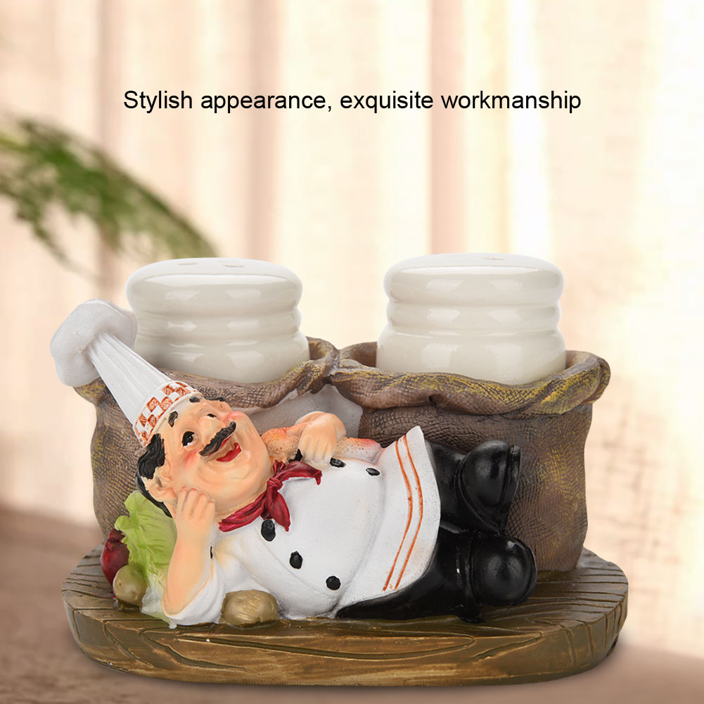 Niedliche Kochfigur, Salz- Und Pfefferstreuerhalter, Wohnaccessoire, Kunstharz, Küchenaccessoire