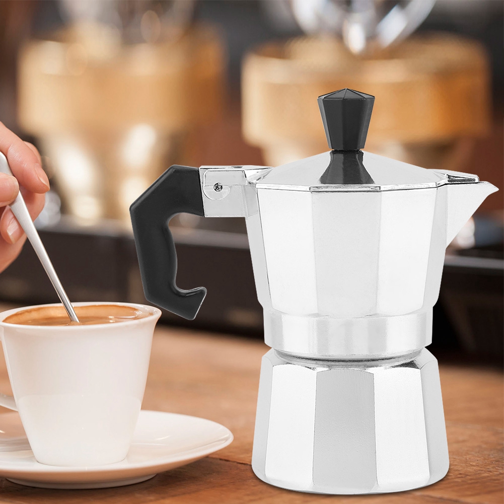 50 Ml (1 Tasse) Italienische Moka-kanne Aus Aluminium – Espressokanne Für Herd, Zuhause Und Büro