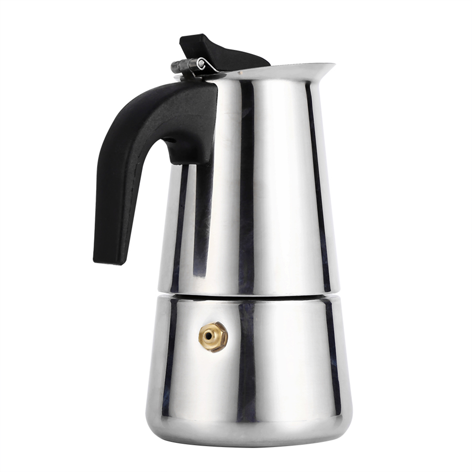 100 Ml Espressokanne Aus Edelstahl, Ideal Für Den Herd, Mit Edelstahlfilter.