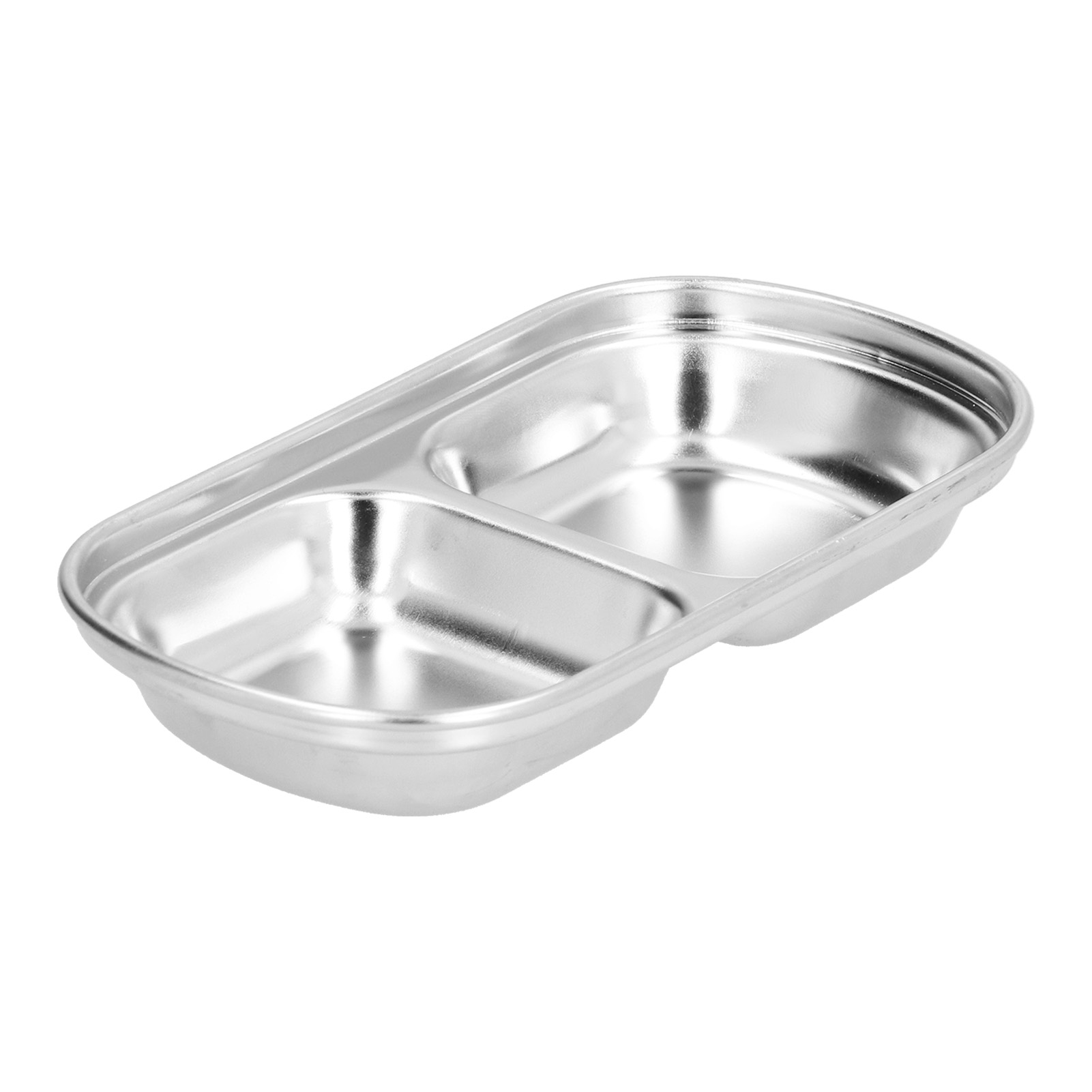 Verdickte Edelstahl-gewürzschale, Saucenschale Für Chinesisches Fondue, Unterteilt Für Snacks, 2 Fächer, Für Den Einsatz In Großküchen