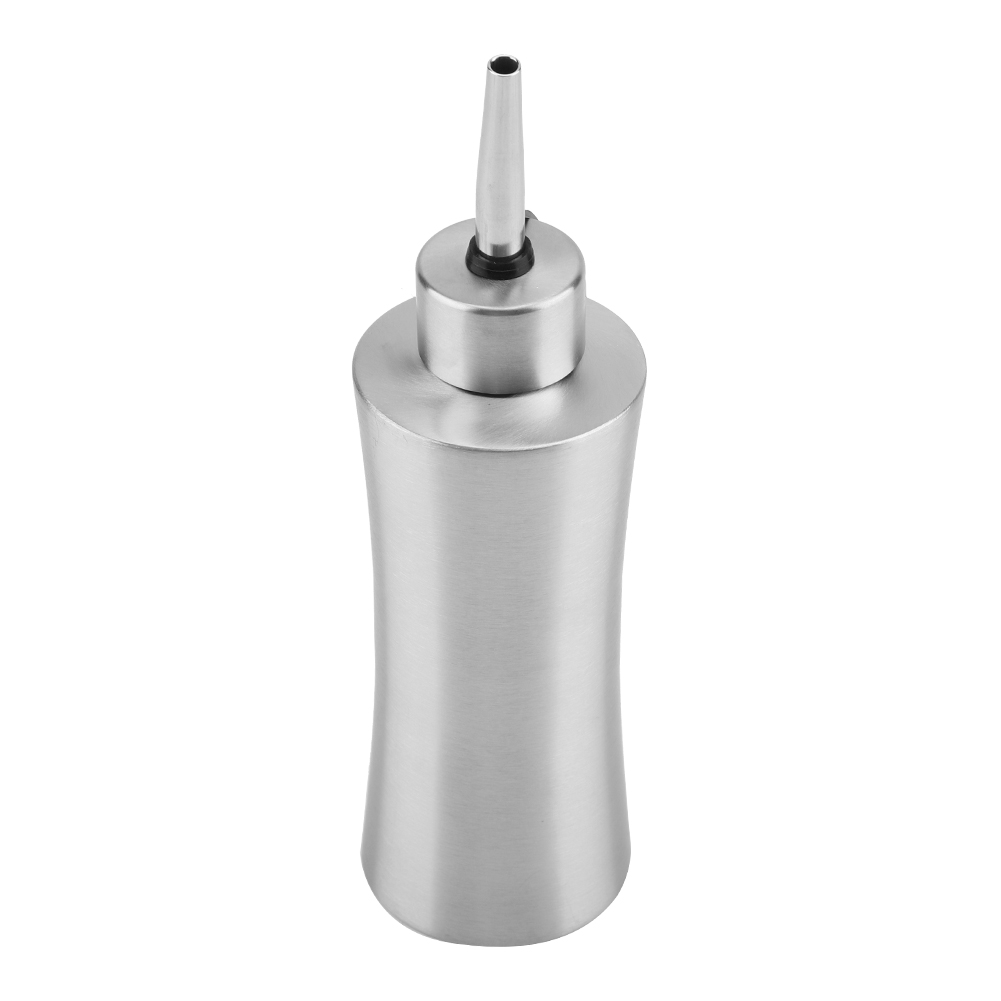 250 Ml Edelstahl-ölflasche, Auslaufsicherer Essig- Und Soßenspender Für Die Küche, 1 Stück (a)