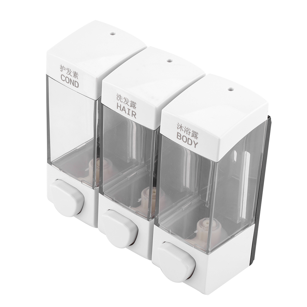 Wandspender Mit 3 Fächern Für Flüssigseife, Shampoo Und Lotion Badezimmeraccessoire 2er-set Verchromt Pvc-frei