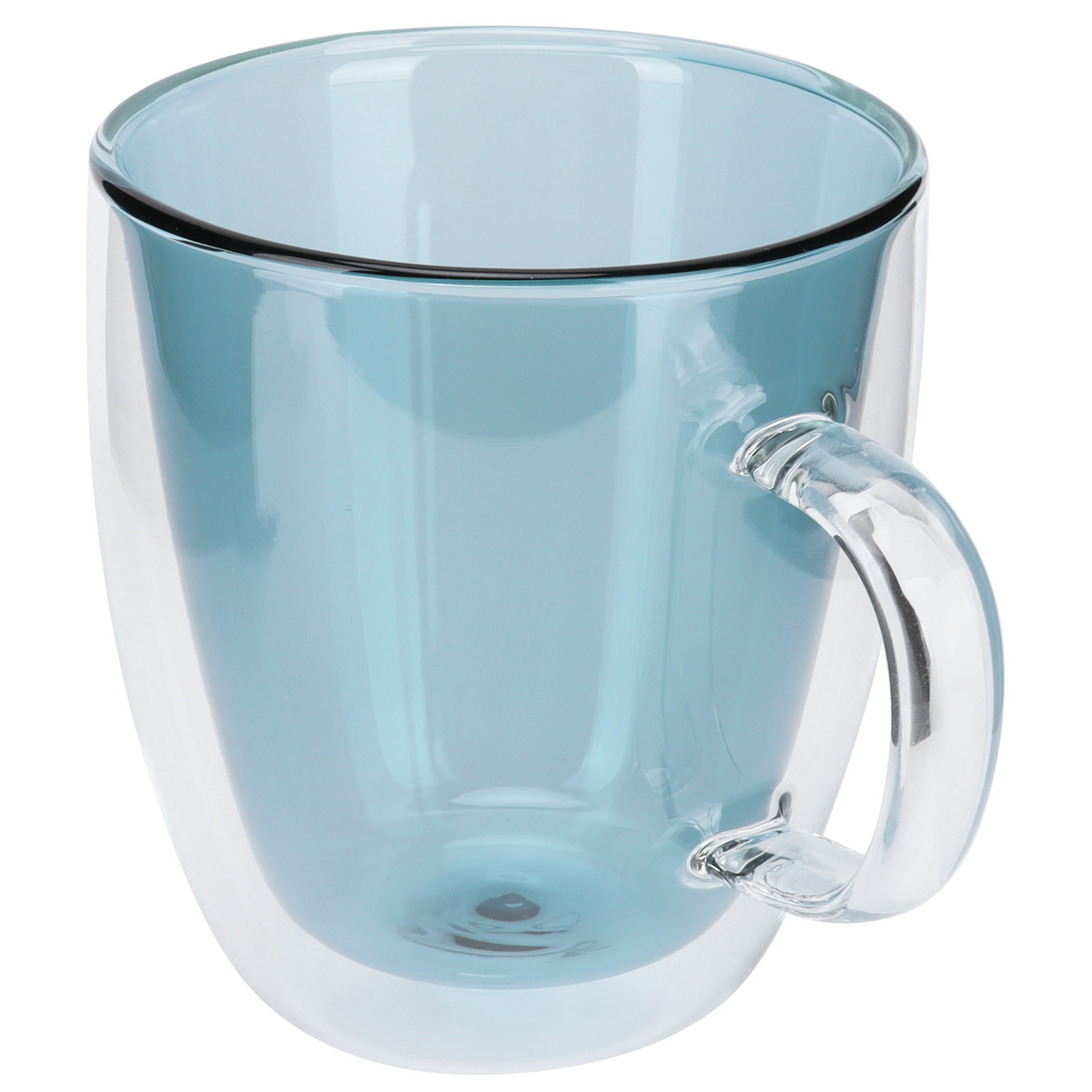 Zweiwandiger, Zylindrischer Kaffeebecher, Hitzebeständiger, Transparenter Milchbecher, Seegrüne Innenbeschichtung, Ideal Für Zuhause, Schule Oder Büro