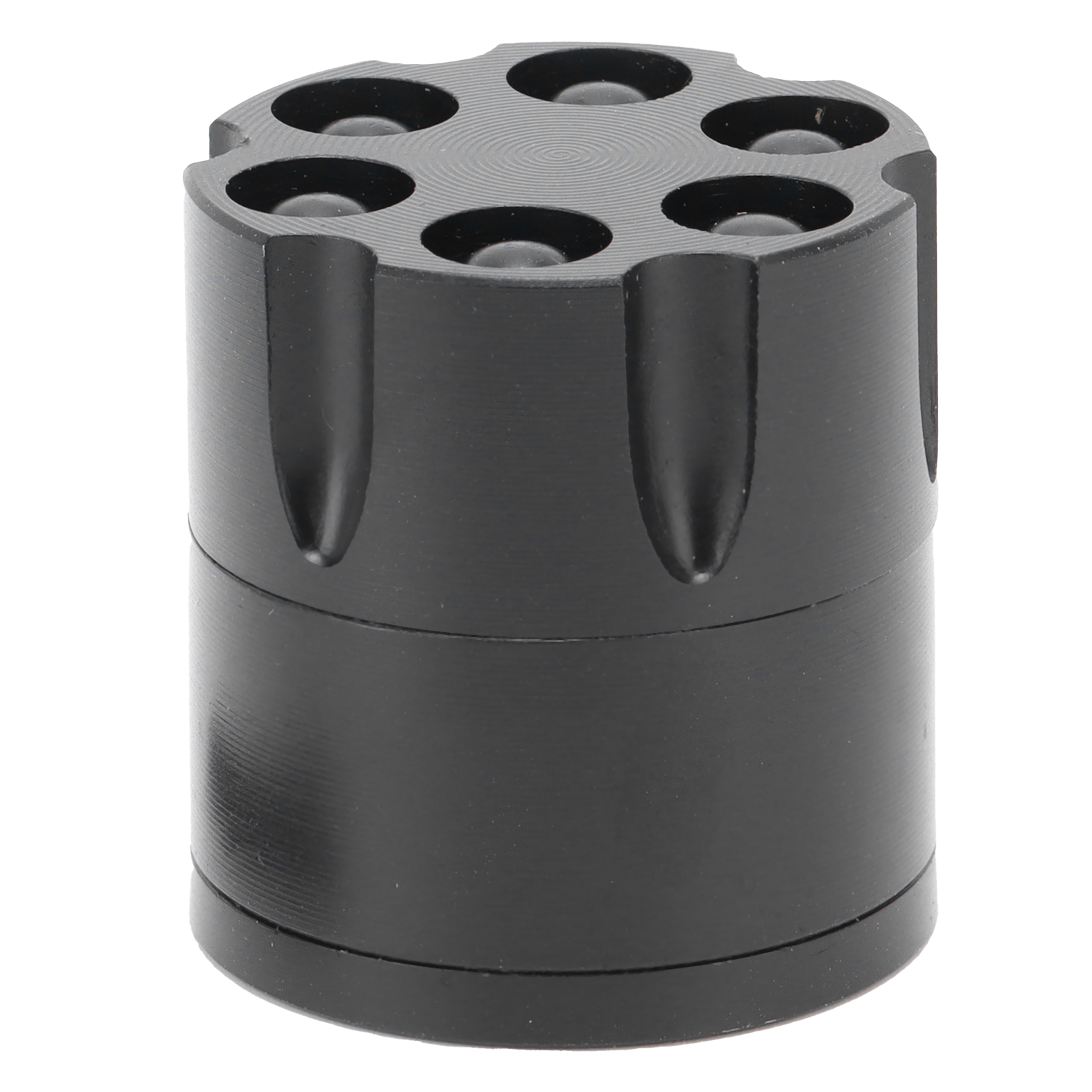 Kompakte Und Leichte Kräutermühle, Innovative Schwarze Mühle Für Trockene Kräuter, Tragbares Mahlwerkzeug Für Zuhause, Einzigartig Geformter Zerkleinerer.
