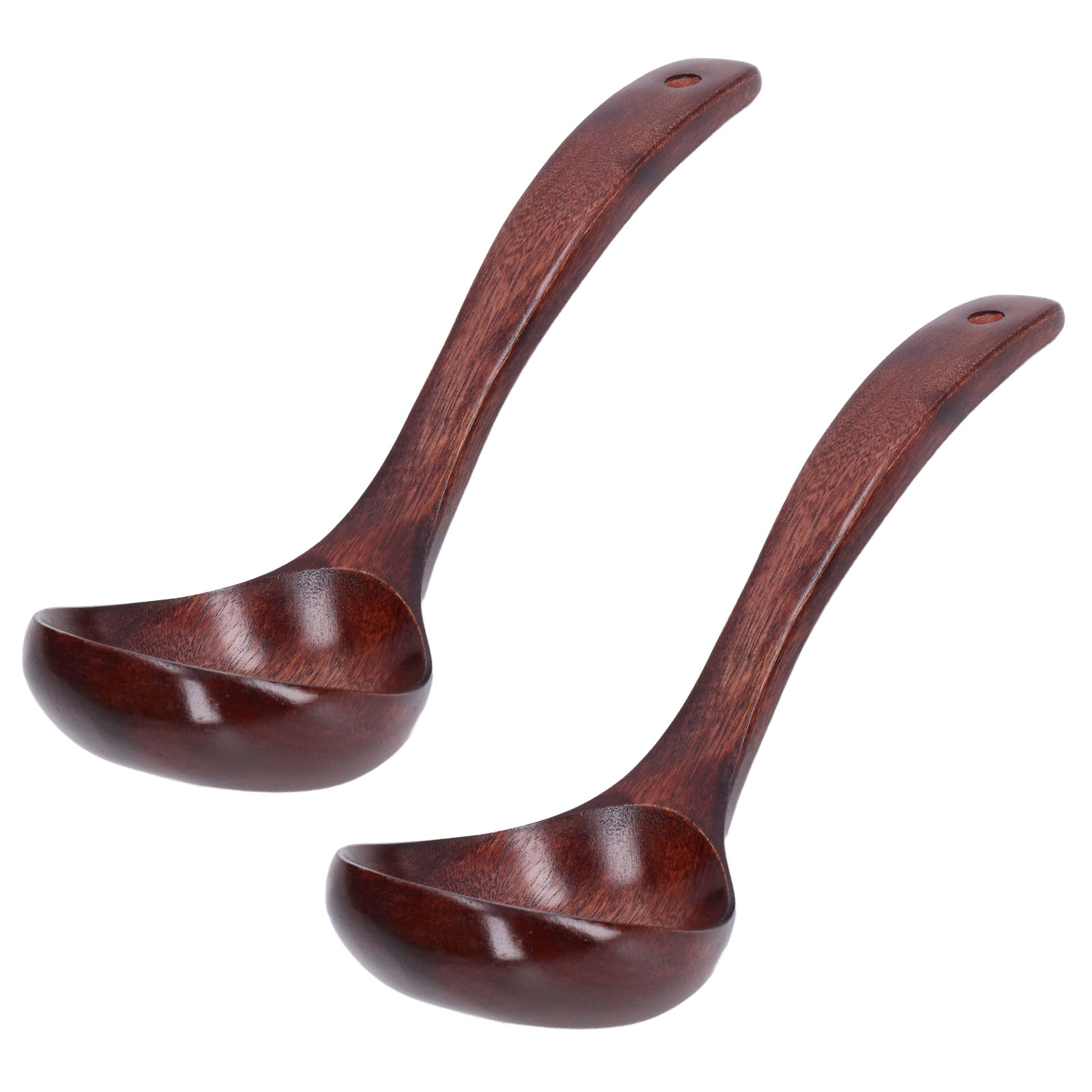 2-teiliges Holzlöffelset, Schöpfkelle Mit Langem Stiel Für Porridge, Kaffee Und Desserts, 9 Cm Breit, Natürliches Küchenset