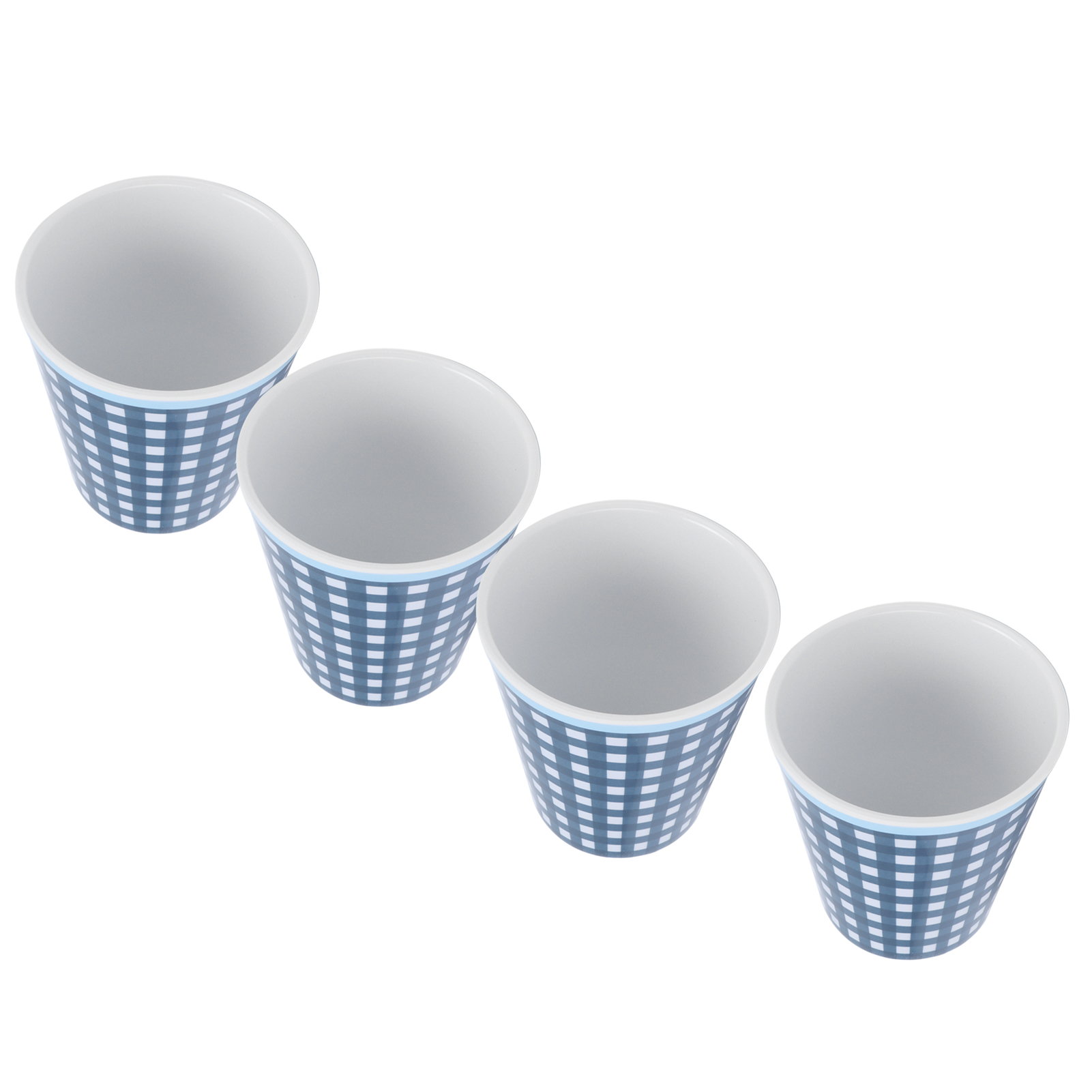 Set Aus 4 Melaminbechern Mit Porzellanähnlicher Oberfläche, Originelle Wassergläser Für Restaurants, Schulen Und Haushalte, Langlebiges Geschirr