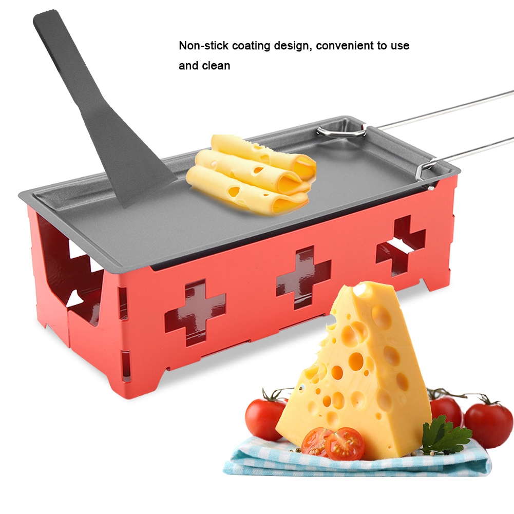 Tragbares Raclette-käse-set Mit Antihaftbeschichteter Kochplatte, 6 Sonden, Grillwerkzeug Für Küche Und Backofen, Raclette-pfanne Für Gasherd, Ideal Für Gesellige Mahlzeiten