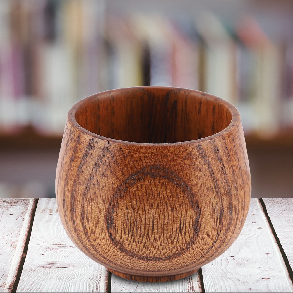 Handgefertigter Becher Aus Naturholz, Naturbelassene Holzfarbe, Handgefertigter Becher Für Kaffee, Tee, Bier, Saft, Milch, Modell Nr. 2
