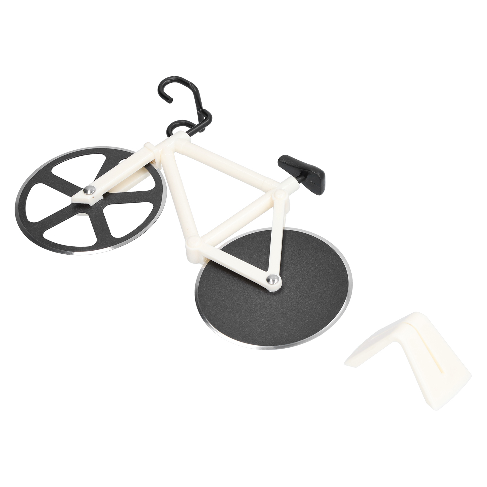 Fahrradförmiger Pizzaschneider Mit Kunststofffuß, Pizza-nudelholz Für Gebäck, Küchenhelfer Für Zuhause.