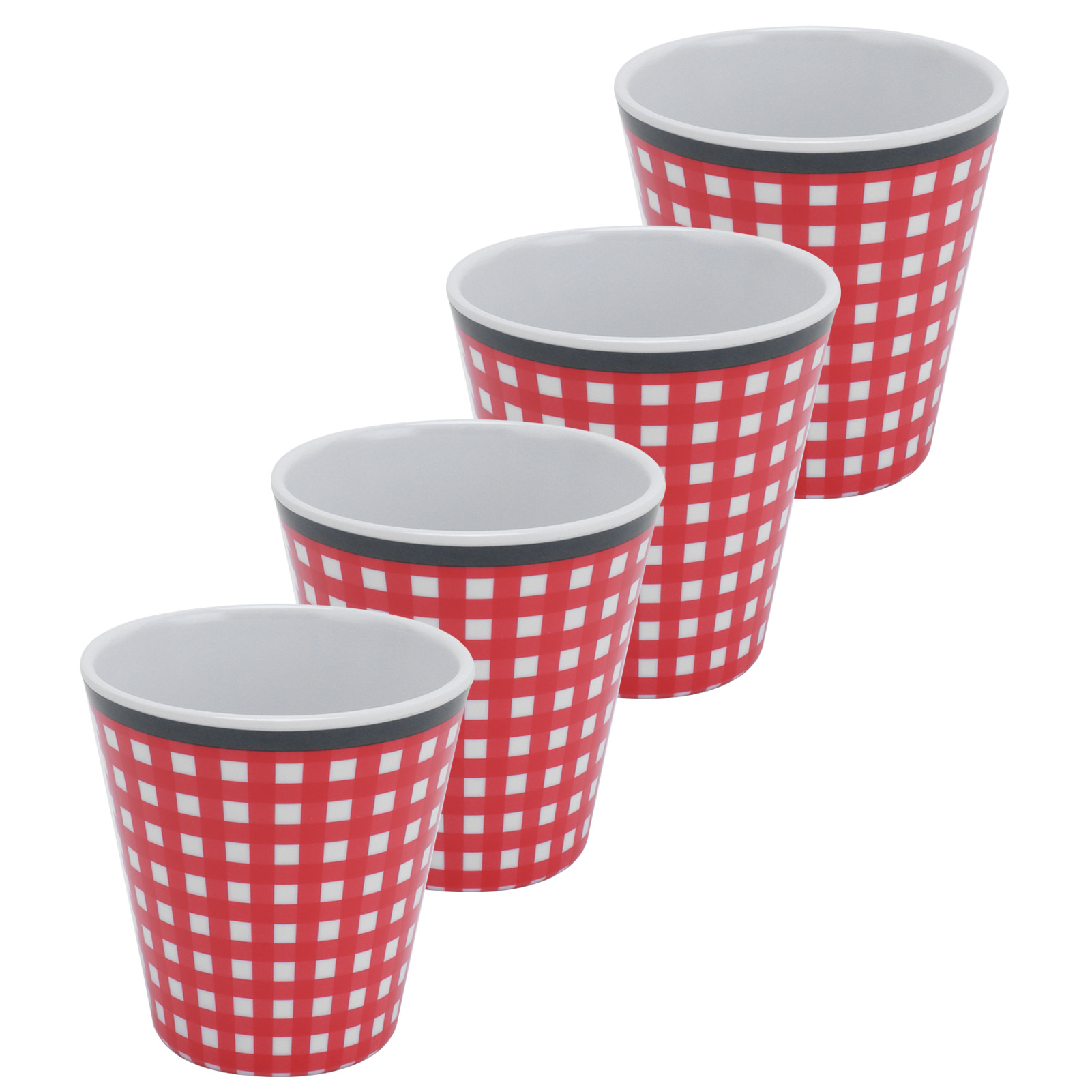 Set Aus 4 Kaffeetassen In Porzellan-melamin-optik, Originelles Design Für Schüler, Schule Und Zuhause.