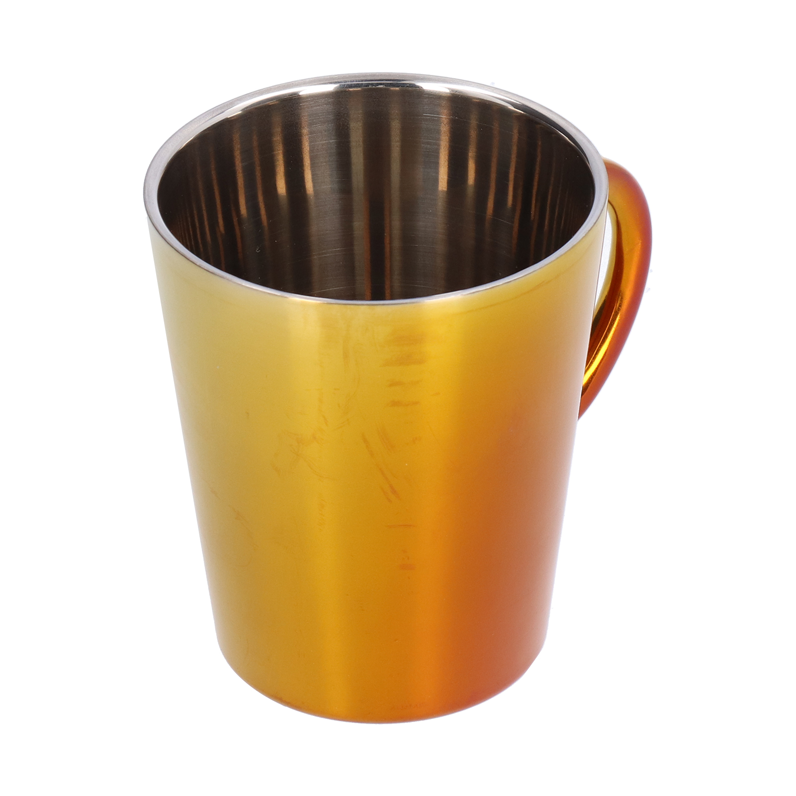 300 Ml Doppelwandiger, Isolierter Edelstahlbecher Mit Henkel, Roter Thermobecher Für Kaffee Zu Hause