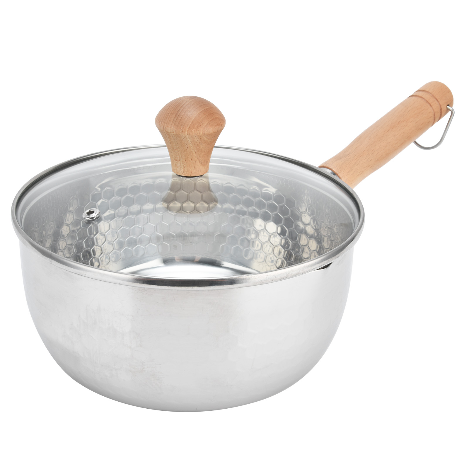Edelstahl-kochtopf Mit Deckel Und Einzigartigem Griff, Speisetopf Für Kleine Küchen, Praktisches Kochutensil.