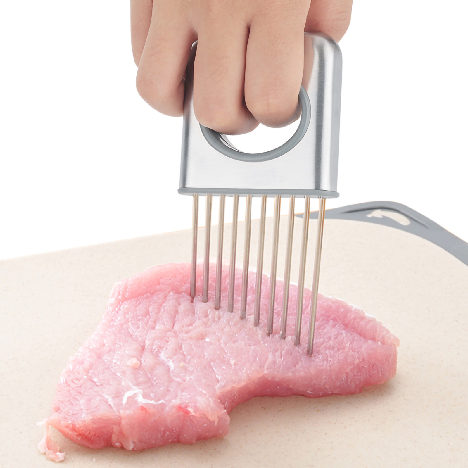 Zwiebelhalter Aus Edelstahl Mit 10 Zinken, Gemüse- Und Obstschneider, Fleischschneider Und -wolf, Multifunktionales Küchengerät.