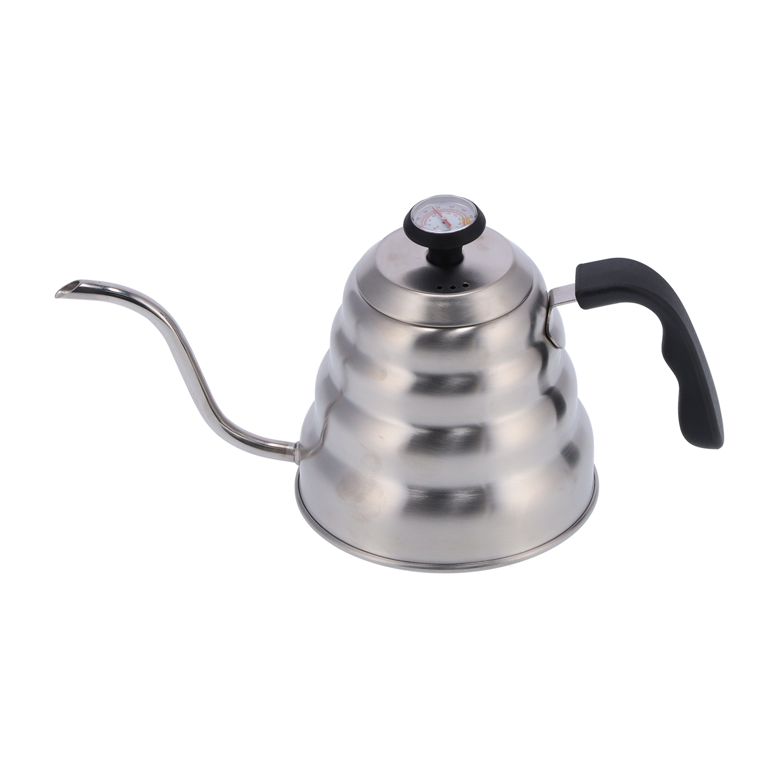 1200-ml-kaffeemaschine Aus Edelstahl Mit Thermometer, Schwanenhalsauslauf, Kaffeekessel Und Barista-zubehör