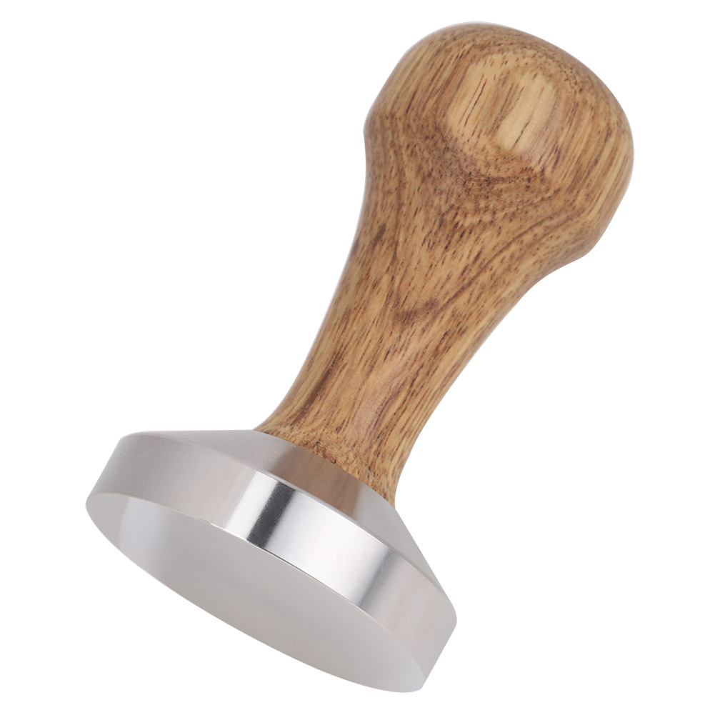 Kaffeetamper Aus Edelstahl, Flache Presse Für Espresso, 51-mm-stößel, Robustes Manuelles Tamperwerkzeug