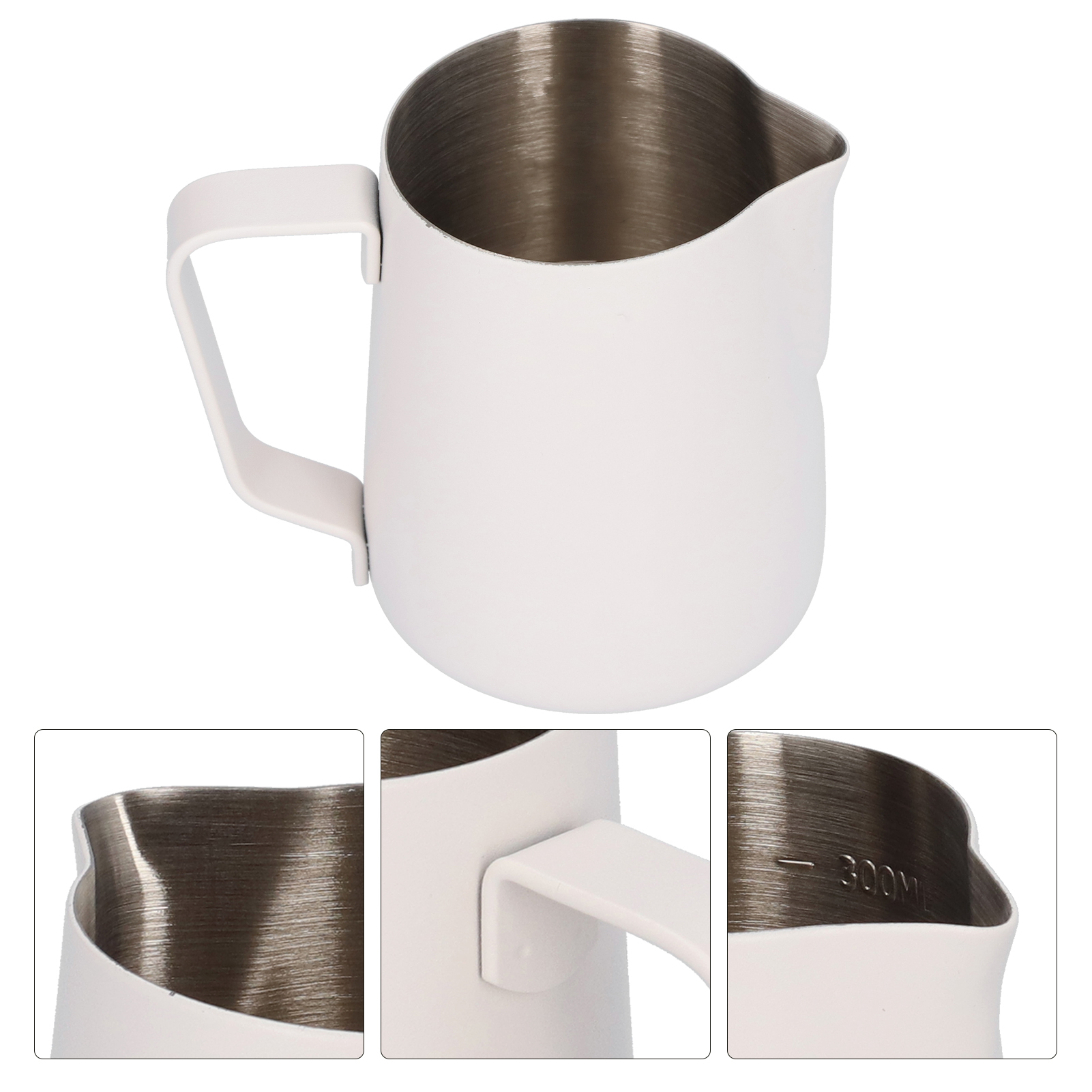 350 Ml Milchkännchen Aus Edelstahl Mit Skala, Kaffeeaufschäumbecher, Barista-kanne, Präziser Küchenbehälter.