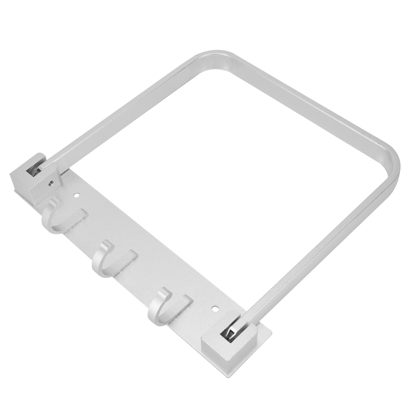 Klappbarer, Wandmontierter Handtuchhalter Mit Haken, Multifunktionales Badezimmer-handtuchregal, Robuste Wandaufbewahrung, Chrom-finish, 1er-set