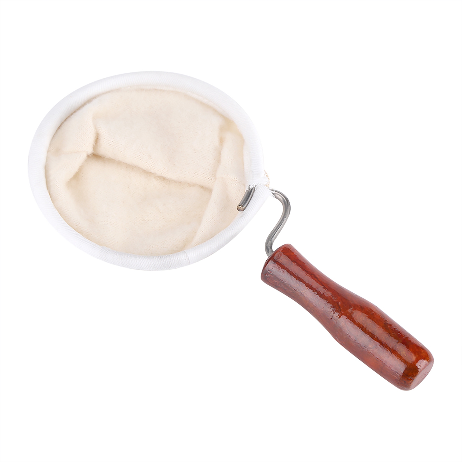 Wiederverwendbarer Kaffeefilter Aus Flanell, Handgefertigtes Sieb Mit Holzgriff, Kleine Größe, Waschbarer, Umweltfreundlicher Filter.